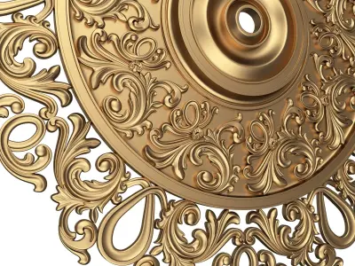 Ceiling Rosette 09 Low-poly 3D model