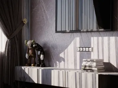 Neoclassical style interior 3D model