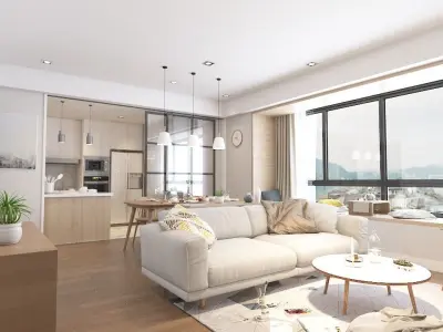 Modern Minimal House 3D Model 3D model