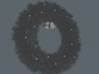 Christmas Wreath with Bells 3D model