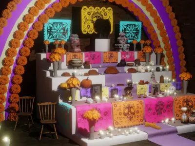  altar de muertos model 3D model