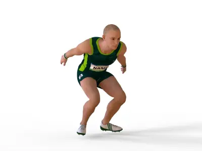 Athlete Action Set-02 3D model