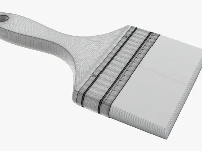 Wide painting brush 03 3D model