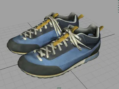 Trekking Sneakers Low-poly 3D model