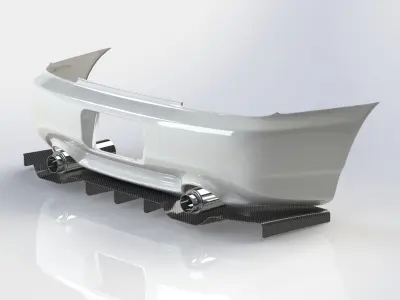 S2000 AP2 Rear Bumper Exterior Surface Model - 3D Laser-Scanned 3D model