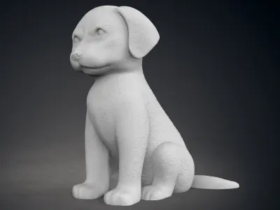 Cute Golden Retriever Puppy 3D print model