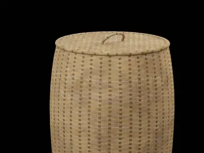 Large Fruit Basket Low-poly 3D model