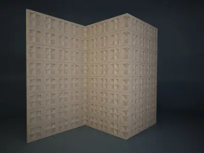 05 ARABIC PATTERN WALL Low-poly 3D model
