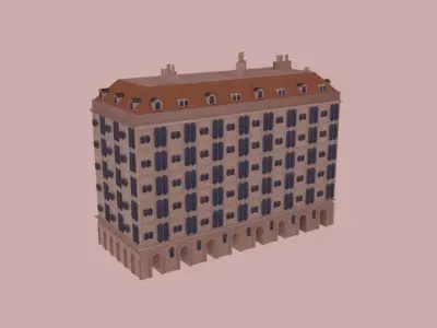 European Building of 19th century 3D model