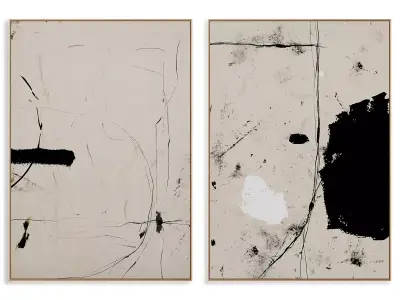 Abstract Painting Frame set 3D model 192