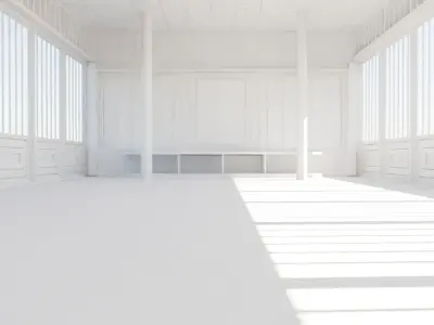 Dojo Hall Low-poly 3D model