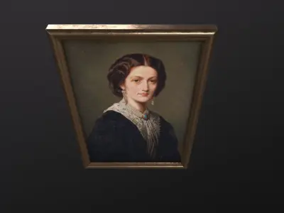Old Portrait 3D Model Low-poly 3D model