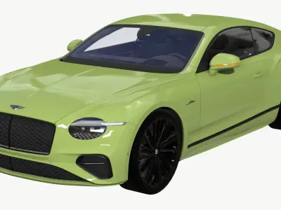 Bentley Continental GT 2024 Low-poly 3D model
