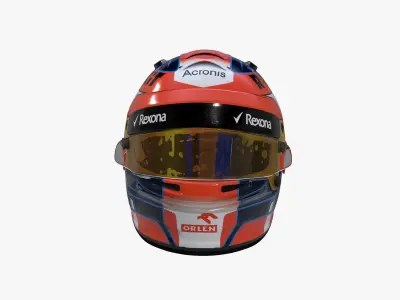Kubica helmet 2019 Low-poly 3D model