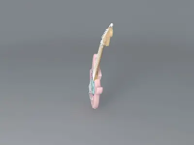 Hello Kitty guitar Free 3D model