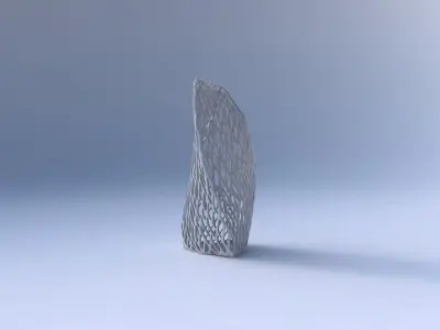 Vase twist tipped triangle with lattice tiles  3D print model