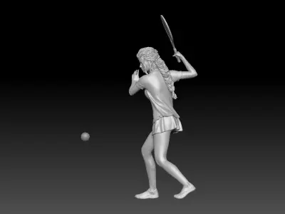 TENNIS PLAYER GIRL 3 3D print model