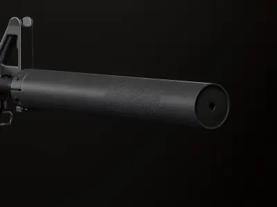 M4 Suppressor Gordon - Allen Engineering Low-poly 3D model