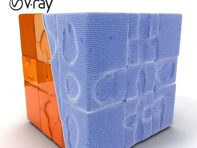 Wooden Puzzle Cube Model Pack Low-poly 3D model