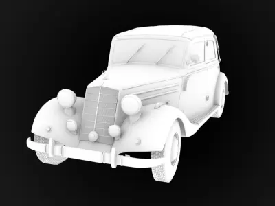 High-Poly Mercedes Benz 170 3D model