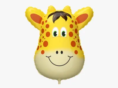 Foil decoration balloon 04 Giraffe 3D model