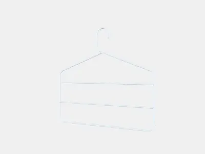 GARDSMASTARE skirt and trouser hangers Low-poly 3D model