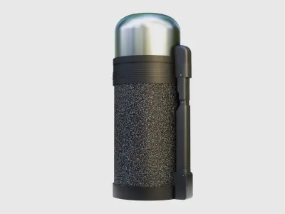 Thermos stainless steel water bottle 3D model