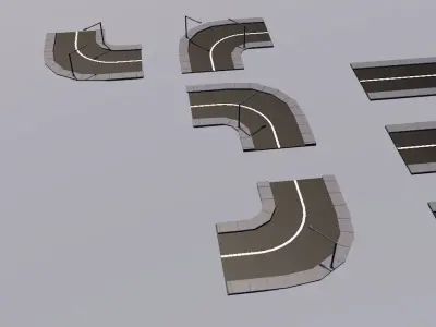 Roads by SorianModels Free low-poly 3D model