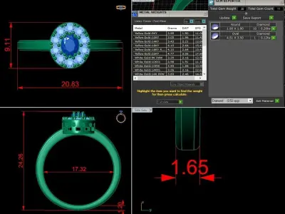 Jewelry Diamond Ring 3D Print Model 3D print model 6