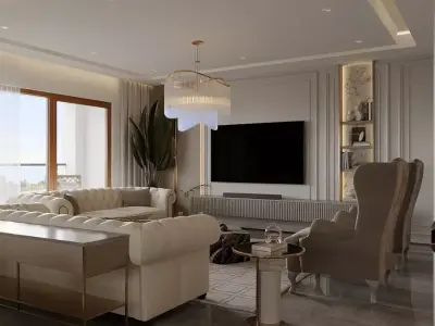 Modern Interior Luxury 3ds Max Corona Renderer Low-poly 3D model