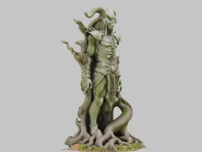 Ancient Statue 3D Model Low-poly 3D model