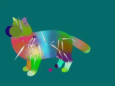 Orange Persian Cat 3D model