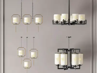 Chinese New chandelier 3D model