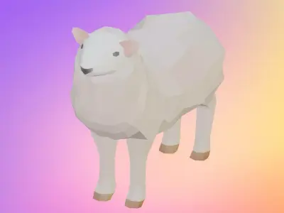 low poly sheep Low-poly 3D model purchase