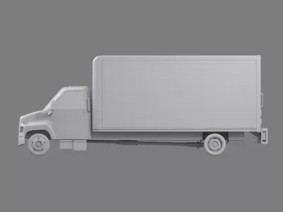 Box tuck Low-poly 3D model