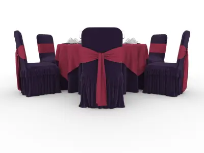 Banquet Table and Chair 54 3D model