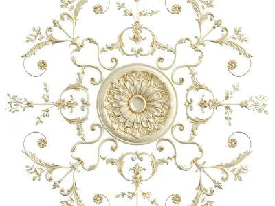 Ceiling Rosette Medallion  Neoclassical 3D Model  High Detail  3D model