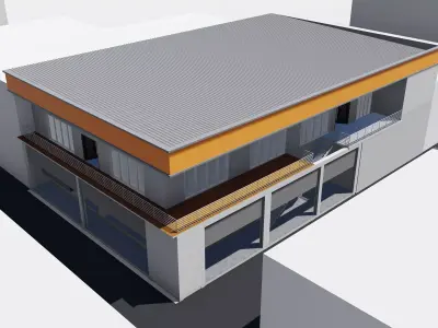 400 Seating and 100 Dining two floors Marriage hall 3D model