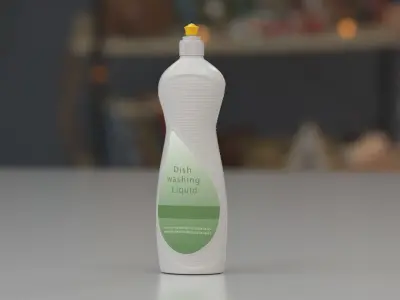 Washing products Low-poly 3D model
