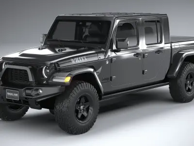 Jeep Gladiator Willys 2024 3D model