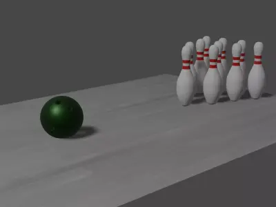 Bowling ball with holes Free 3D model