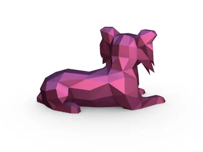 long haired chihuahua 3D print model