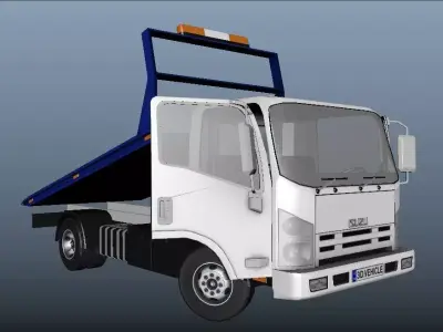 Isuzu truck Low-poly 3D model