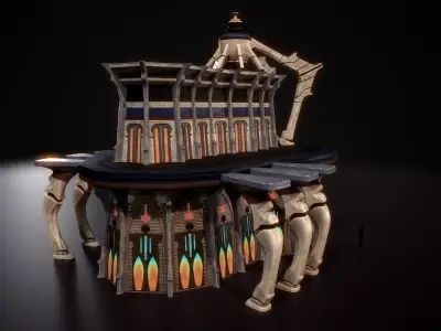 Building 4 Low-poly 3D model