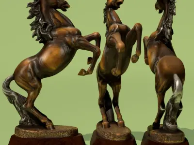Horse Statuette 2B 3D model