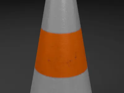 Road Cone Free low-poly 3D model