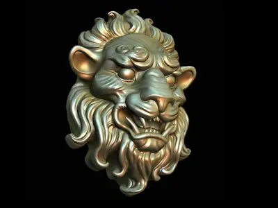 Lion Mask  -  3D Sculpting 3D print model