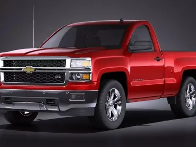 Chevrolet Silverado 2014 Regular Cab VRAY 3D model
