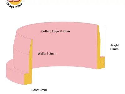 Snowflake Winter - Cookie Cutter Clay - Many Size 3D print model