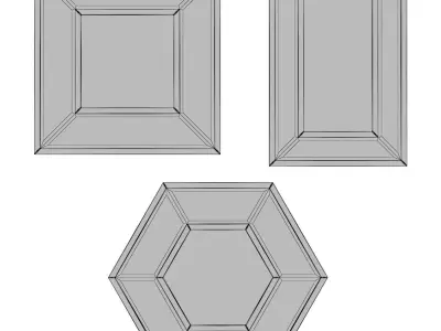 3 Piece Titania Mirror Set ROSP5847 3D model